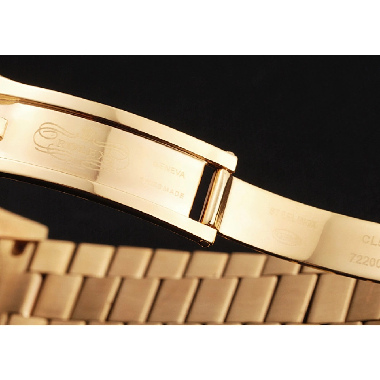 Aaa replica watch Gold Swiss Rolex Day Pave Yellow Date Diamond 0825